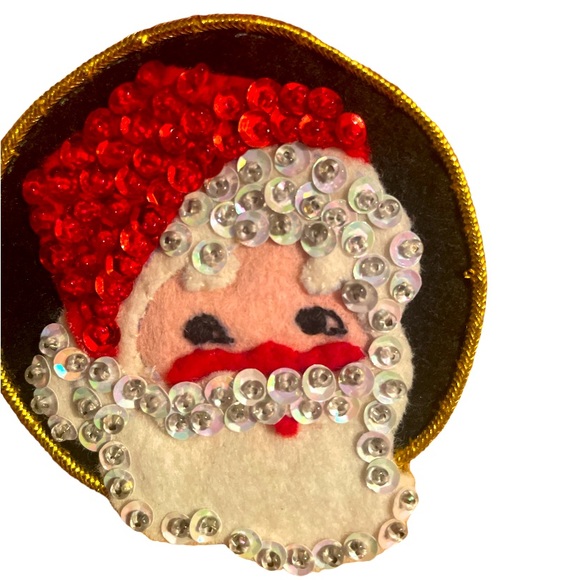 VINTAGE➕Christmas Felt & Sequin Crafted Wall Hanging - Picture 5 of 6